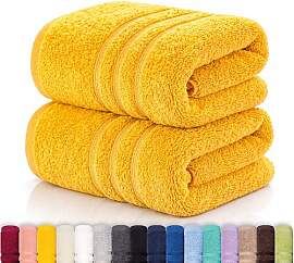 Lavea® 2er Set Duschtuch 70x140, Doppelpack, 100% 