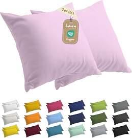 Lavea® 2er Set Kissenbezug 80x80, Kissenhülle