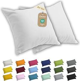 Lavea® 2er Set Kissenbezug 80x80, Kissenhülle