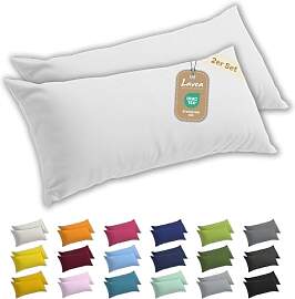 Lavea® 2er Set Seitenschläferkissen-Bezug 40 x