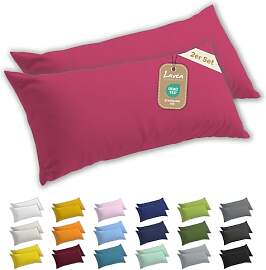 Lavea® 2er Set Seitenschläferkissen-Bezug 40 x