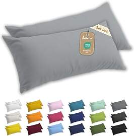 Lavea® 2er Set Seitenschläferkissen-Bezug 40 x