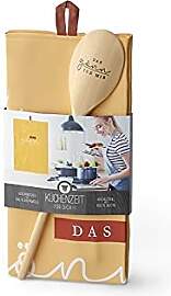 La Vida Küchenzeit Geschirrtuch und Kochlöffel