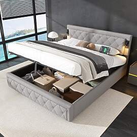 Laxnb Doppelbett 180x200 cm Polsterbett, Bett mit