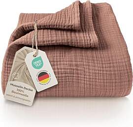 LAYNENBURG Premium Musselin Tagesdecke 150x200 cm