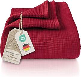 LAYNENBURG Premium Musselin Tagesdecke 180x220 cm