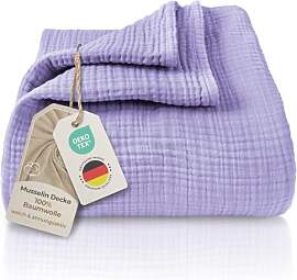 LAYNENBURG Premium Musselin Tagesdecke 180x220 cm