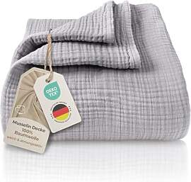 LAYNENBURG Premium Musselin Tagesdecke 180x220 cm
