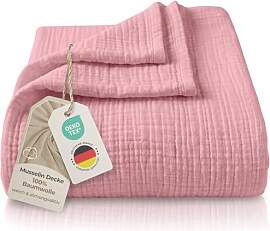 LAYNENBURG Premium Musselin Tagesdecke 220x240 cm