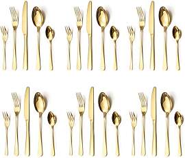 LAZAHOME Besteck Set, Edelstahl Spiegelpoliert 30