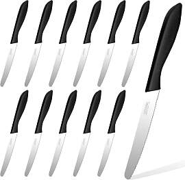 LAZAHOME Tafelmesser mit Wellenschliff Set