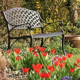 Lazy Susan Jasmine Metall Gartenbank 2-Sitzer |