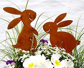 LB H&F 2er Set Hase Hasenpaar Osterstecker