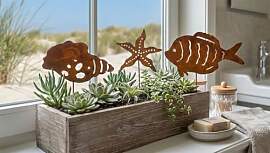LB H&F 3er Set Gartenstecker Maritim Deko