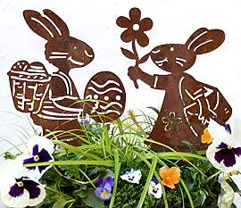 LB H&F Osterstecker Hasenpaar Osterhase