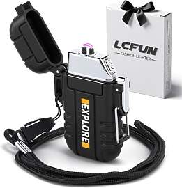 LcFun Lichtbogen Feuerzeug Elektrisch, Wasserdicht 