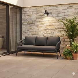 LC Garden Bari Diningsofa Aluminium/Rope