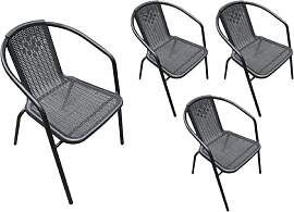 LC Garden Garvista 4er Stuhl Set Bistrostuhl