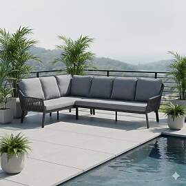 LC Garden Sofano Dininglounge Aluminium/Rope/Olefin