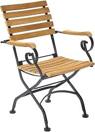 LC Garden Wimbledon Biergartensessel Stahl/Teak