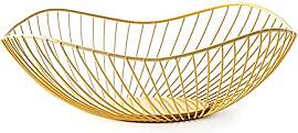 LdawyDE Obstschale Gold, Obstkorb Gold Metall