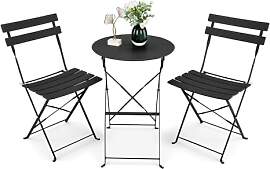 LEADZM Gartenmöbel Bistro Set Metall, Bistroset 3 