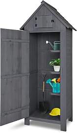 LEADZM Gartenschrank Holz für Außenbereich,