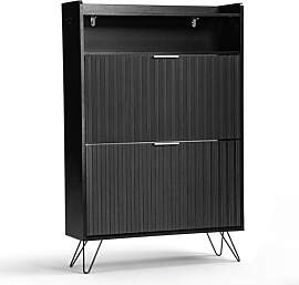 LEADZM Schuhschrank Schmal,Schuhkipper mit 2