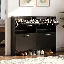 LEADZM Schuhschrank Schmal,Schuhkipper mit 4