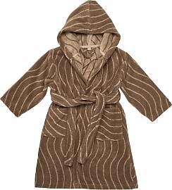 Leander Bademantel Woodland braun 110