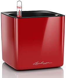 LECHUZA Cube Glossy 14 Scarlet rot highgloss 13512