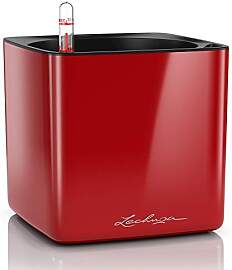 LECHUZA CUBE Glossy 16 scarlet rot highgloss 13522