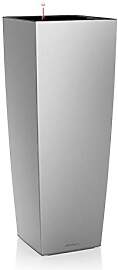 LECHUZA CUBICO Alto Premium 40 Silber metallic