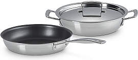 Le Creuset 3-ply 2-teiliges Pfannenset 24 cm