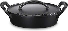 Le Creuset BBQ Outdoor Bräter flach 29 cm Schwarz 