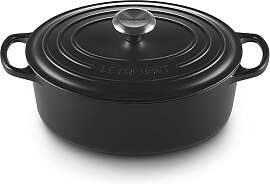 Le Creuset Bräter Signature oval 35cm Schwarz