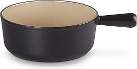 Le Creuset Caquelon Tradition 20 cm Schwarz matt
