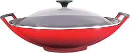 Le Creuset Gusseisen-Wok mit Glasdeckel, Ø 36 cm, 