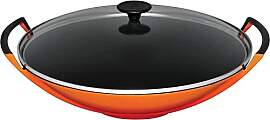 Le Creuset Gusseisen-Wok mit Glasdeckel, Ø 36 cm, 