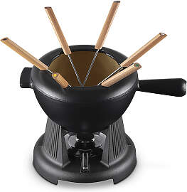 Le Creuset Käsefondue Set Mode schwarz matt