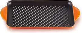 LE CREUSET Rechteckige Grillplatte aus Gusseisen,