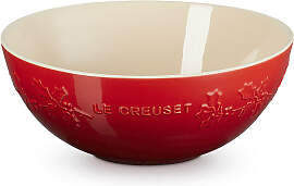 Le Creuset Servierschüssel Holly 25 cm Kirschrot