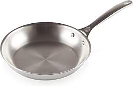 LE CREUSET Unbeschichtete flache Pfanne aus 3-ply