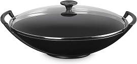 Le Creuset Wok mit Glasdeckel 36 cm Schwarz