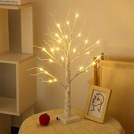 LED Baum Lichter Warmweiß, 60cm/2ft Birke LED