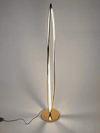 LED Bodenlampe, Leuchte SPIRALE OVAL gold H. 154cm 