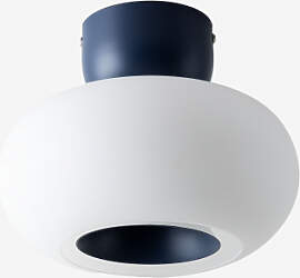 Led-deckenleuchte Aus Glas Und Eisen Deruent Blau