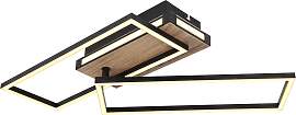 LED-Deckenleuchte Colli Opal/Schwarz/Braun max.