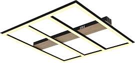 LED-Deckenleuchte Froomy Schwarz/Dunkelbraun