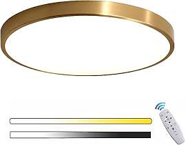 LED Deckenleuchte Gold Dimmbar Deckenlampe mit
